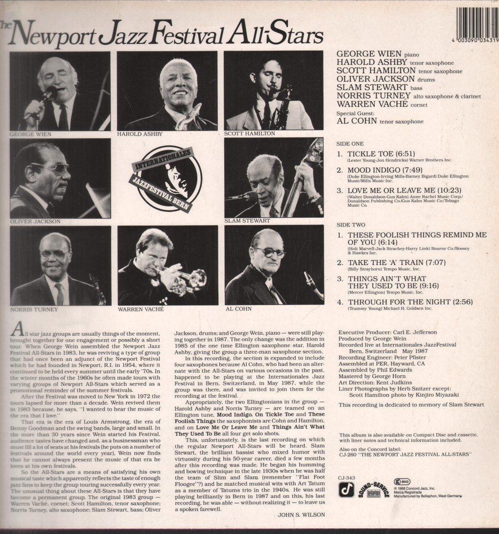 Newport Jazz Festival All-Stars - European Tour - Lp