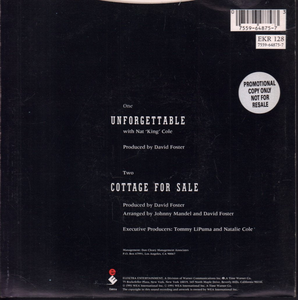 Natalie Cole With Nat King Cole - Unforgettable - 7 Inch