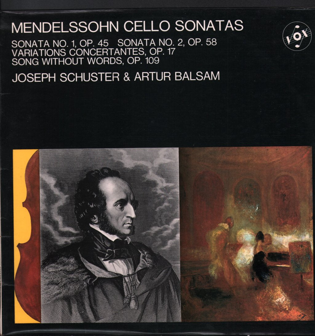 Joseph Schuster / Artur Balsam - Mendelssohn Cello Sonatas - Lp
