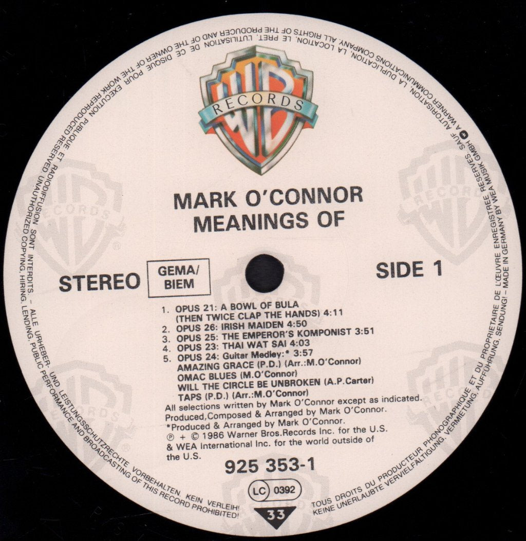 Mark O'connor - Meanings Of - Lp