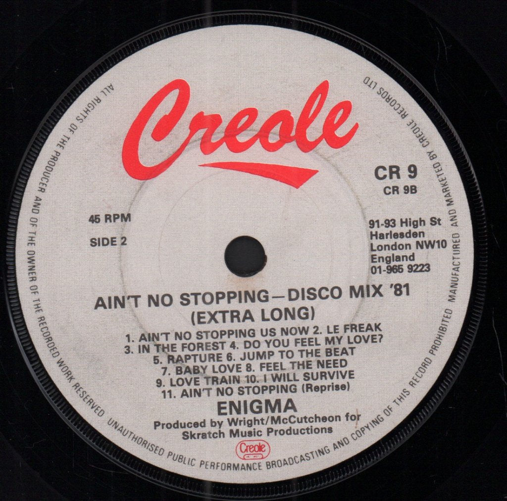 Enigma (80'S Group) - Ain't No Stopping - 7 Inch