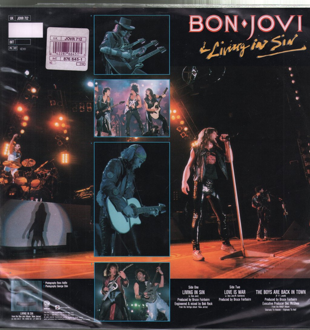 Bon Jovi - Living In Sin - 12 Inch