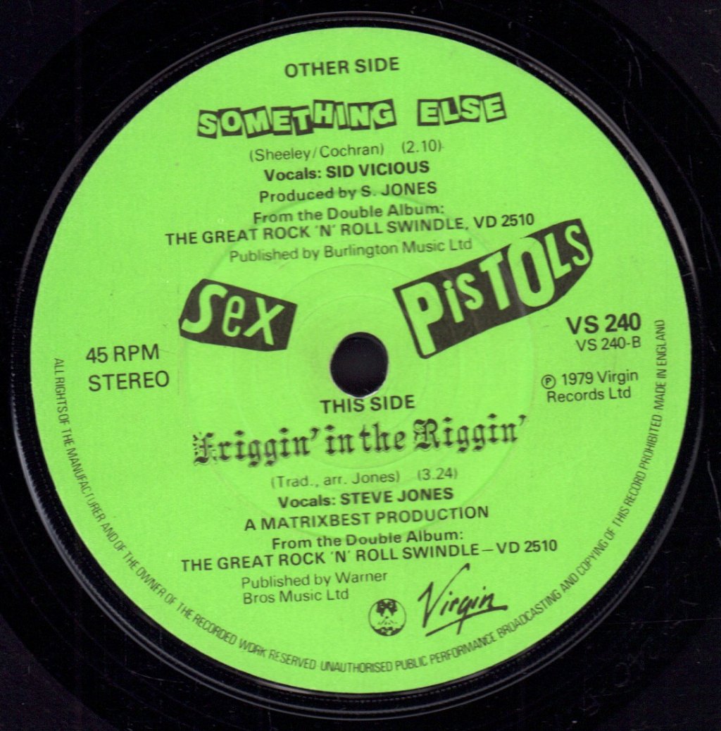 Sex Pistols - Something Else - 7 Inch