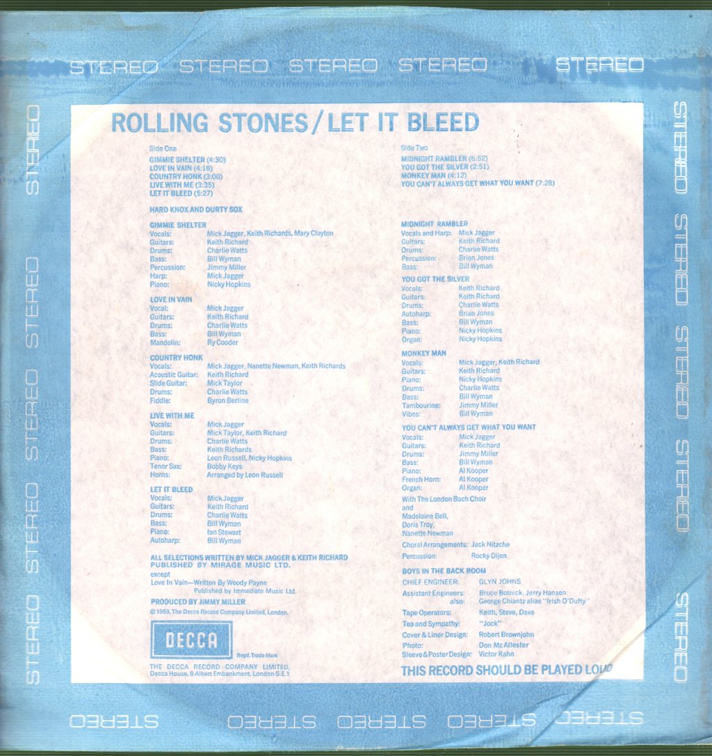Rolling Stones - Let It Bleed - Lp