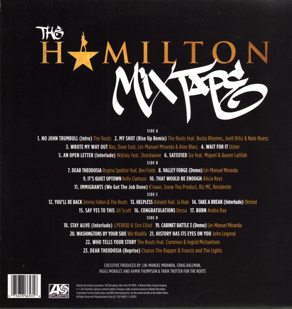 Various Artists - Hamilton Mixtape - Double Lp