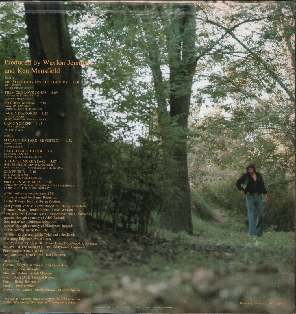 Waylon Jennings - Are You Ready For The Country - Lp