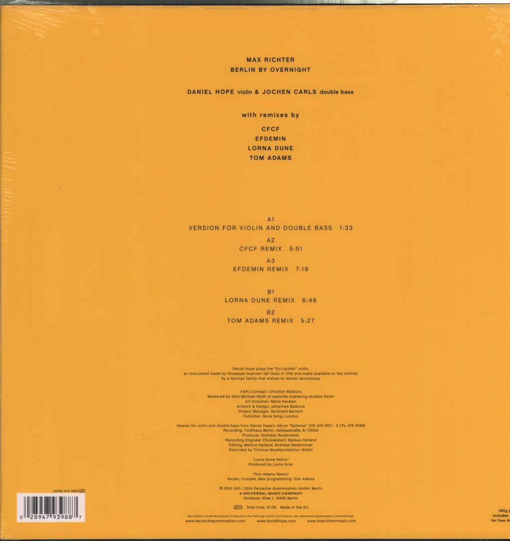 Max Richter - Berlin By Overnight - Lp