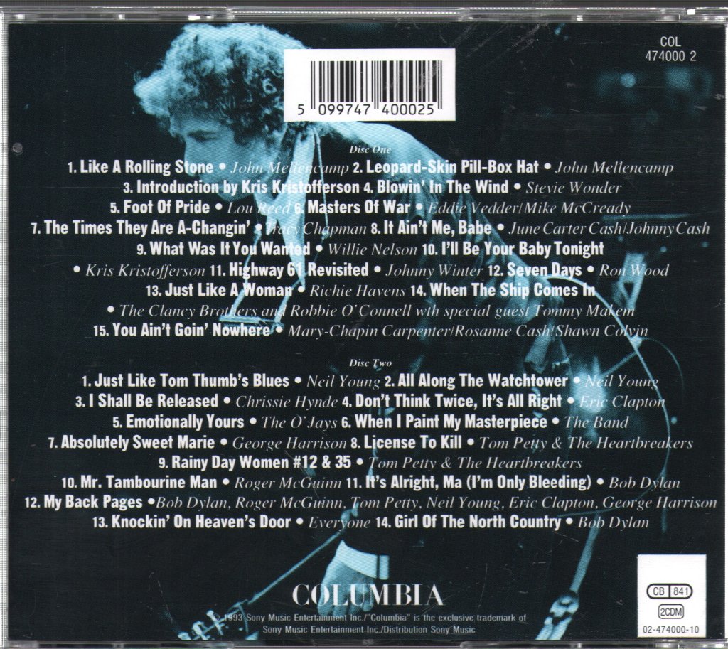 Bob Dylan - 30th Anniversary Concert Celebration - Double Cd