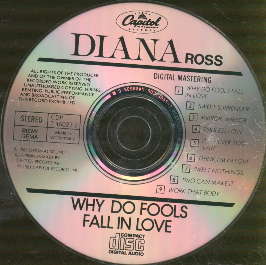 Diana Ross - Why Do Fools Fall In Love - Cd