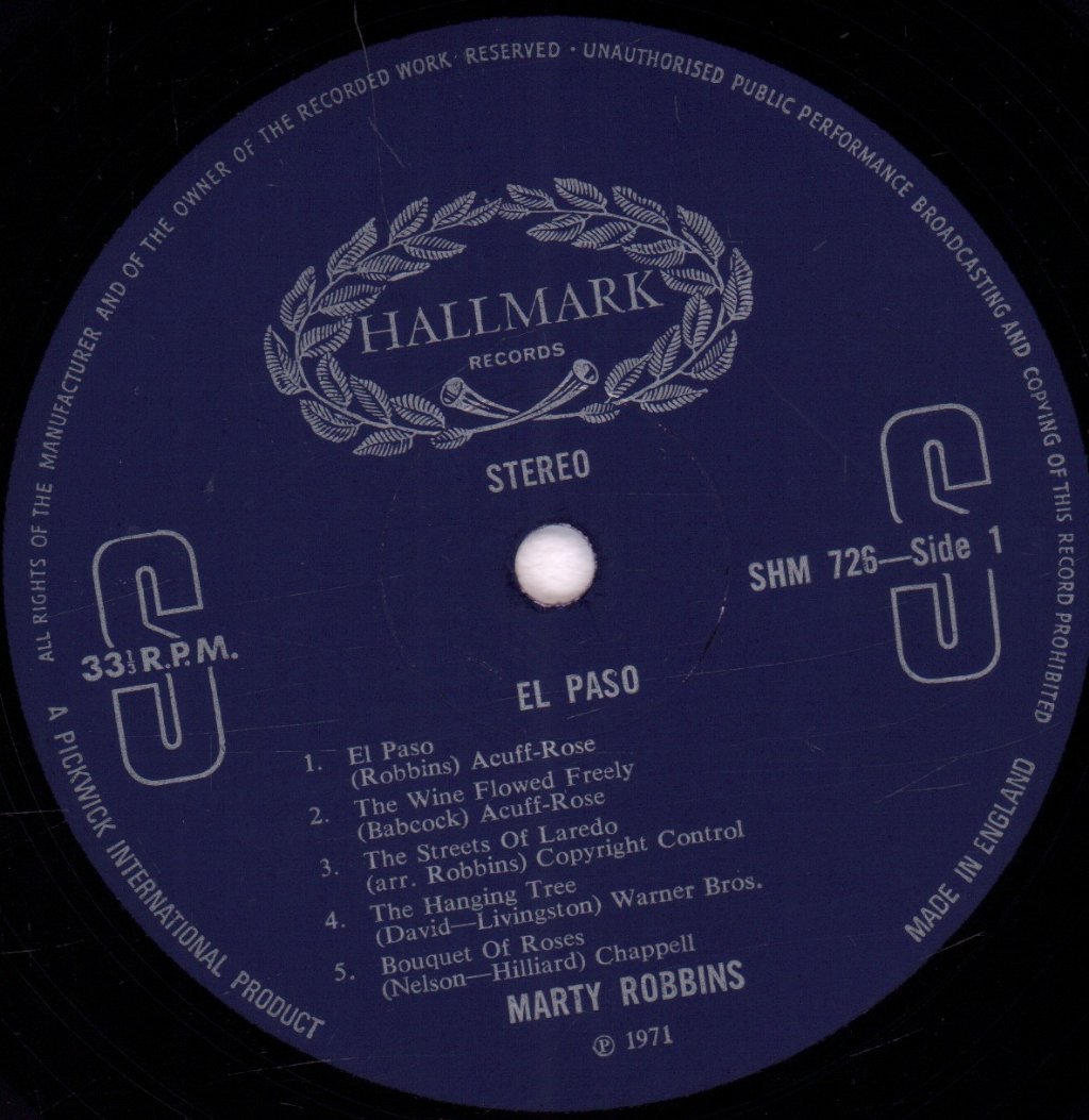 Marty Robbins - El Paso - Lp