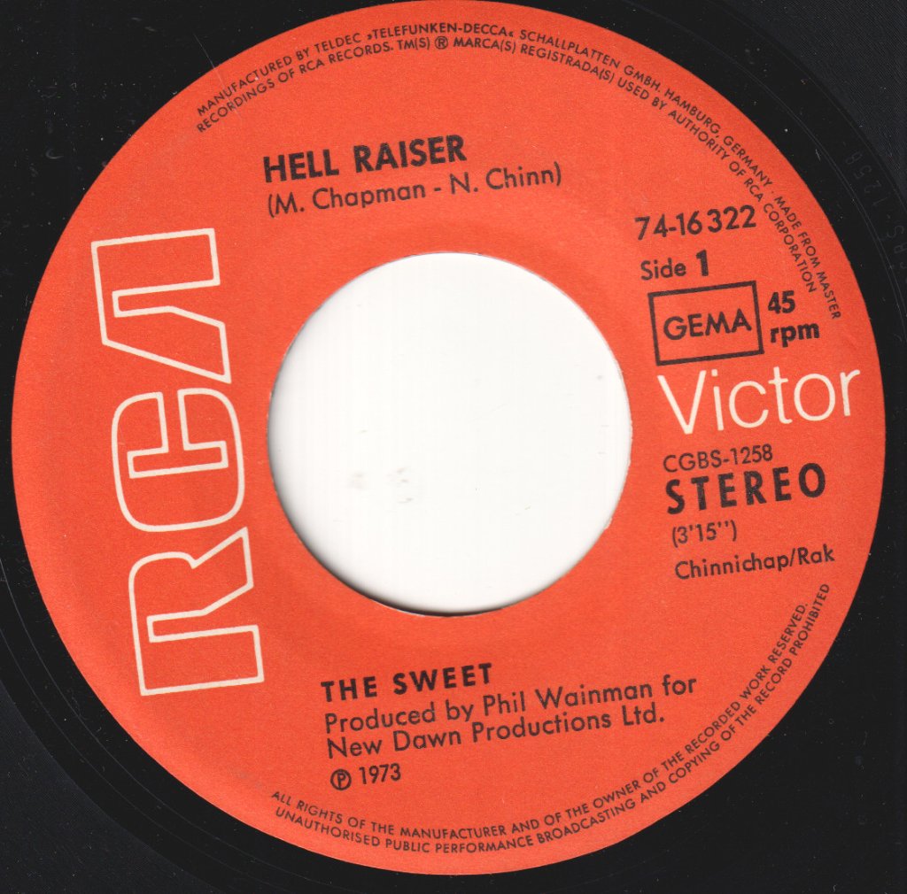 Sweet - Hell Raiser - 7 Inch