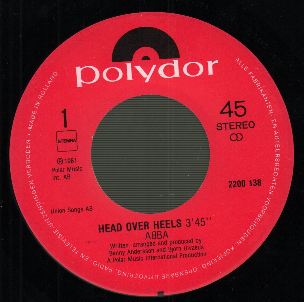 ABBA - Head Over Heels/The Visitors - 7 Inch