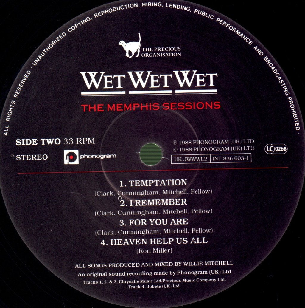 Wet Wet Wet - Memphis Sessions - Lp