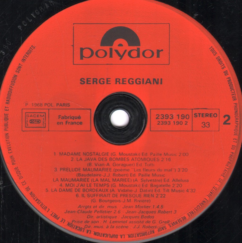 Serge Reggiani - Serge Reggiani - Lp