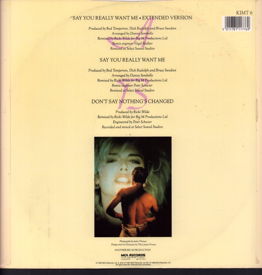 Kim Wilde - Say You Really Want Me - 12 Inch