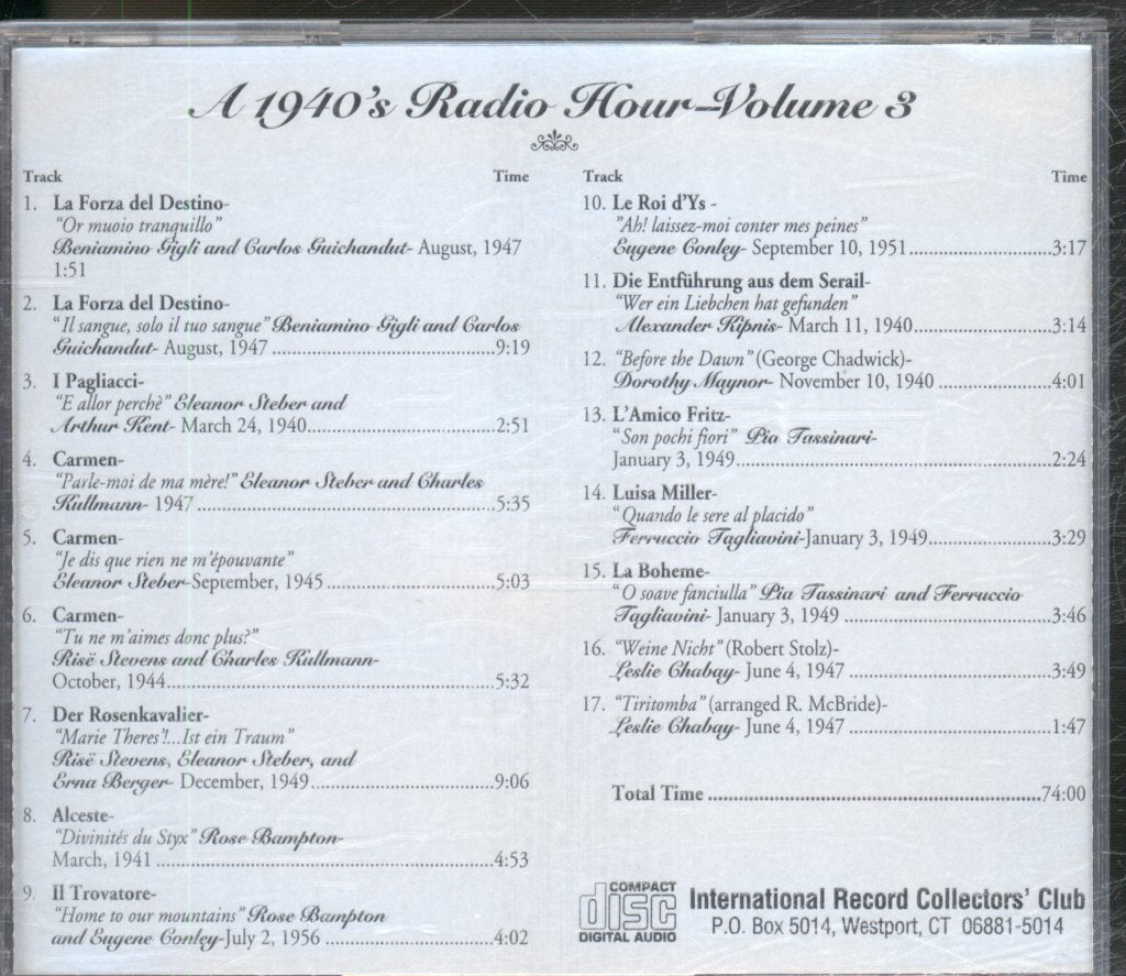 Various Artists - A 1940s Radio Hour Volume 3 - Cd