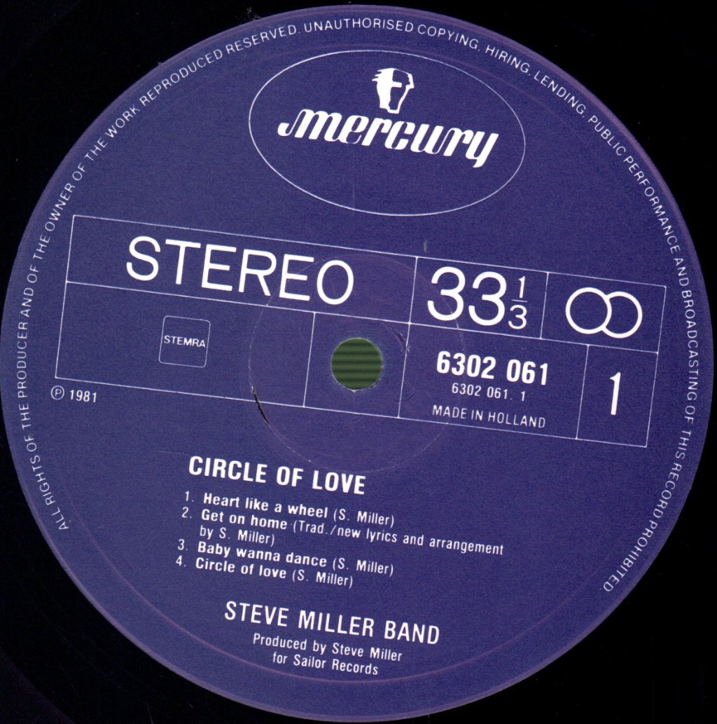 Steve Miller Band - Circle Of Love - Lp