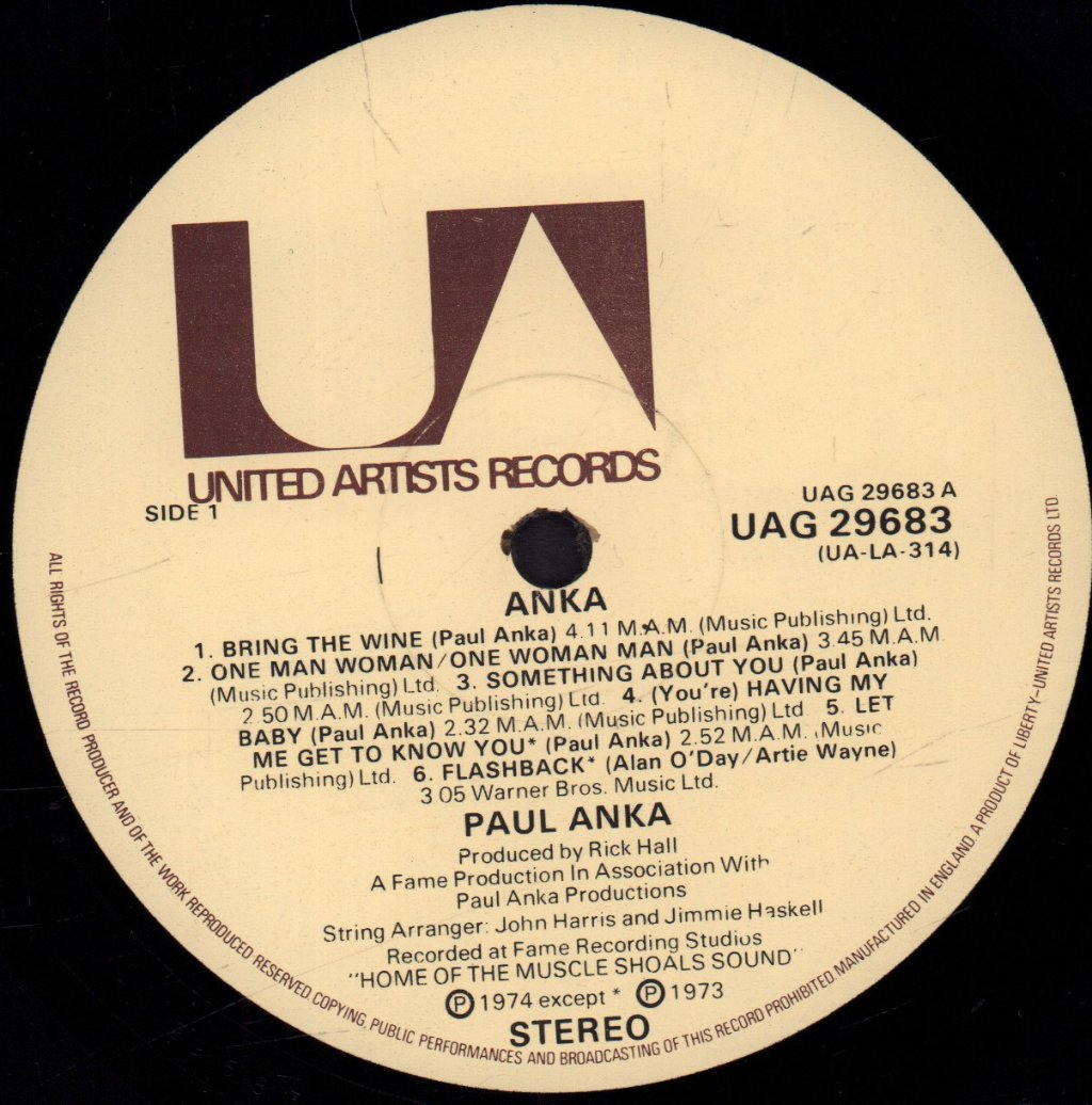 Paul Anka - Anka - Lp