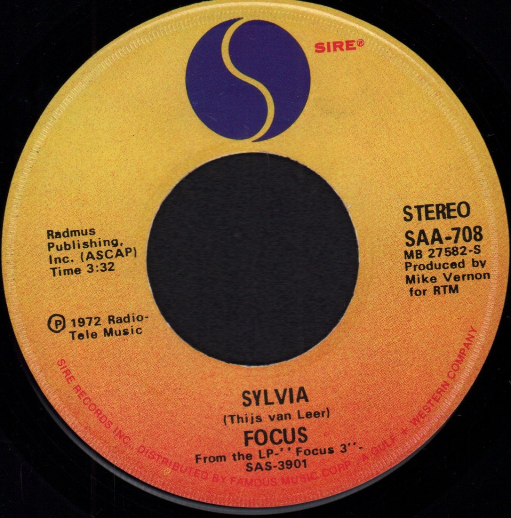 Focus - Sylvia - 7 Inch