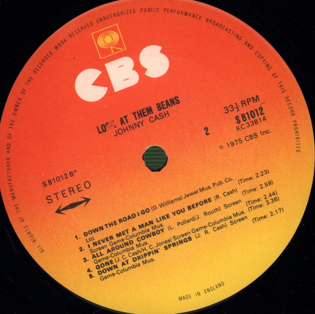 Johnny Cash - Look At Them Beans - Lp
