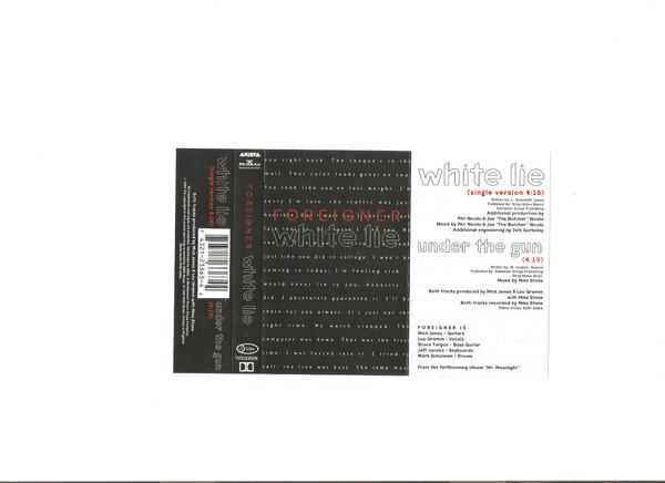 Foreigner - White Lie - Cassette