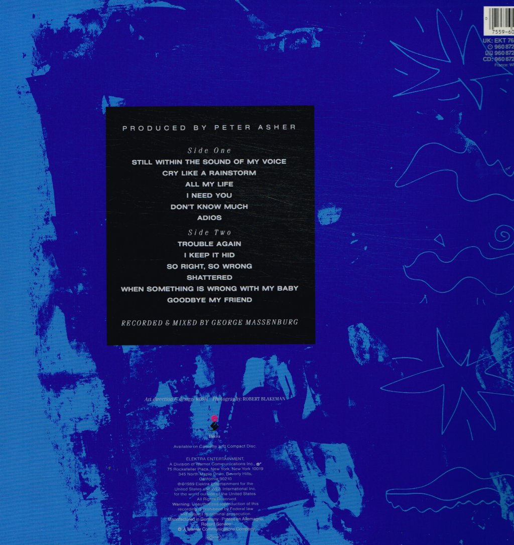 Linda Ronstadt Featuring Aaron Neville - Cry Like A Rainstorm - Howl Like The Wind - Lp