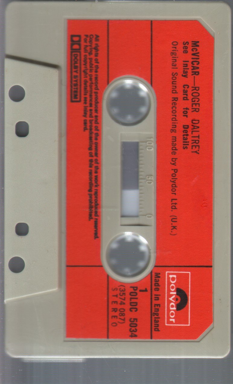 Roger Daltrey - McVicar (Original Soundtrack Recording) / The Best Of Daltrey - Cassette