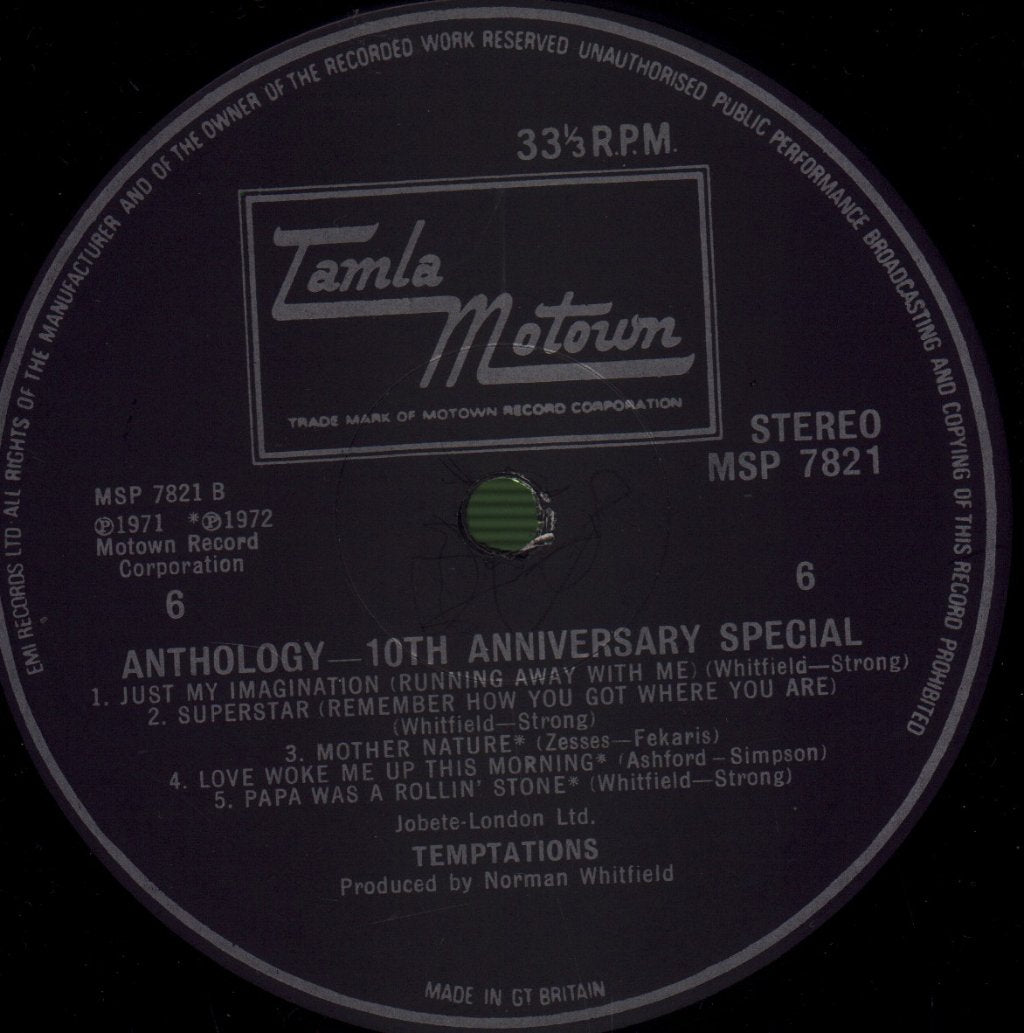 Temptations - Anthology - Triple Lp