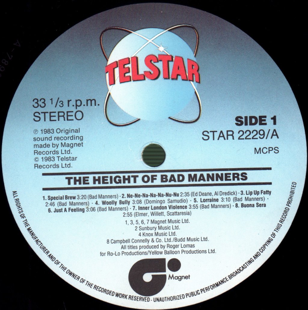 Bad Manners - Height Of Bad Manners - Lp