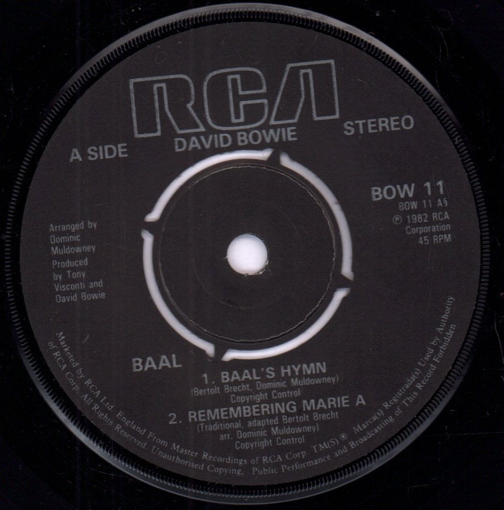 David Bowie - Baal Ep - 7 Inch