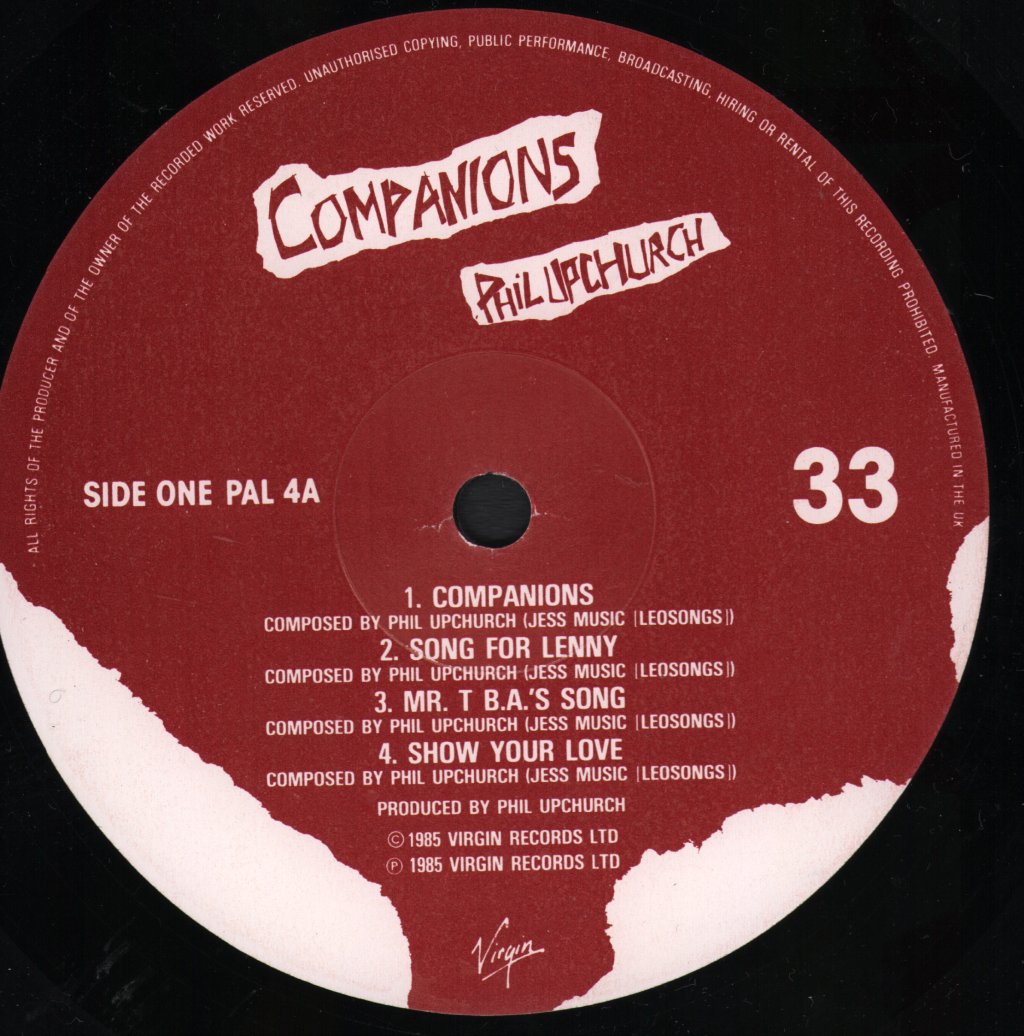 Phil Upchurch - Guest Artist Jimmy Witherspoon - Companions - Lp
