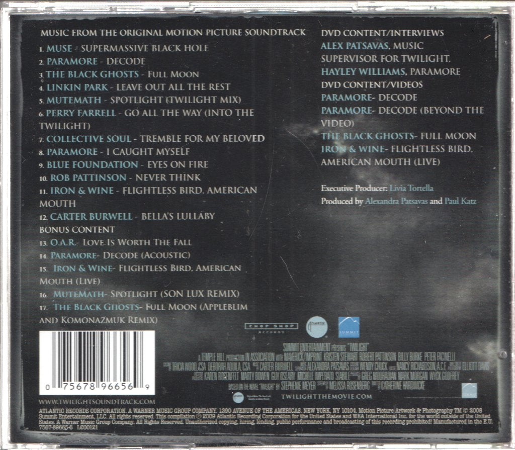 Various Artists - Twilight (Music From The Original Motion Picture Soundtrack) - Cd/Dvd
