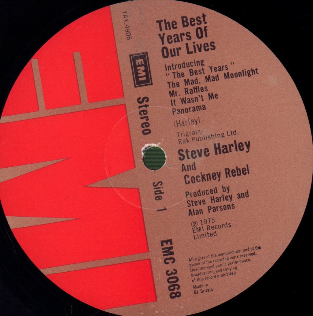 Steve Harley And Cockney Rebel - Best Years Of Our Lives - Lp