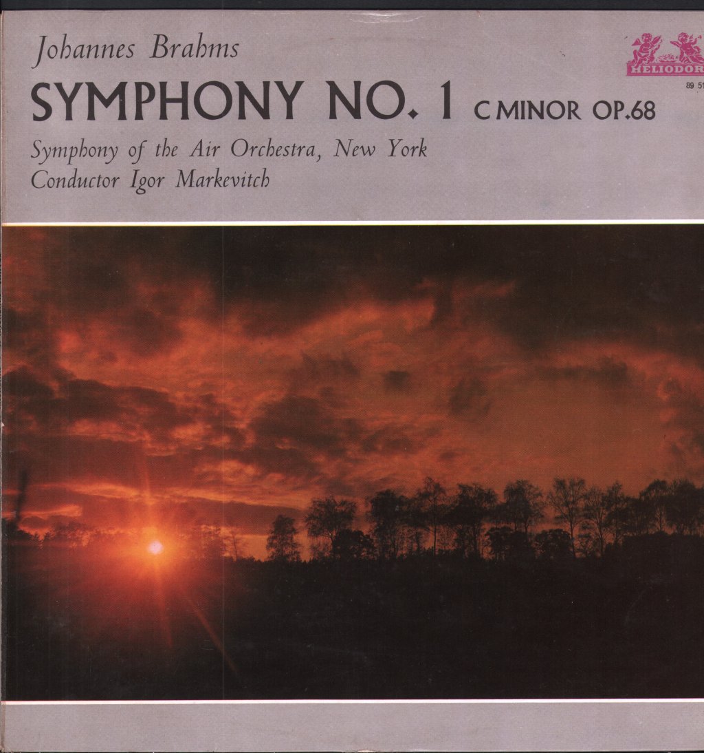 Igor Markevitch / Symphony Of The Air Orchestra, New York - Johannes Brahms - Symphony No. 1 - Lp