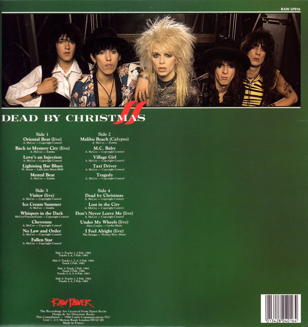 Hanoi Rocks - Dead By Christmas - Double Lp
