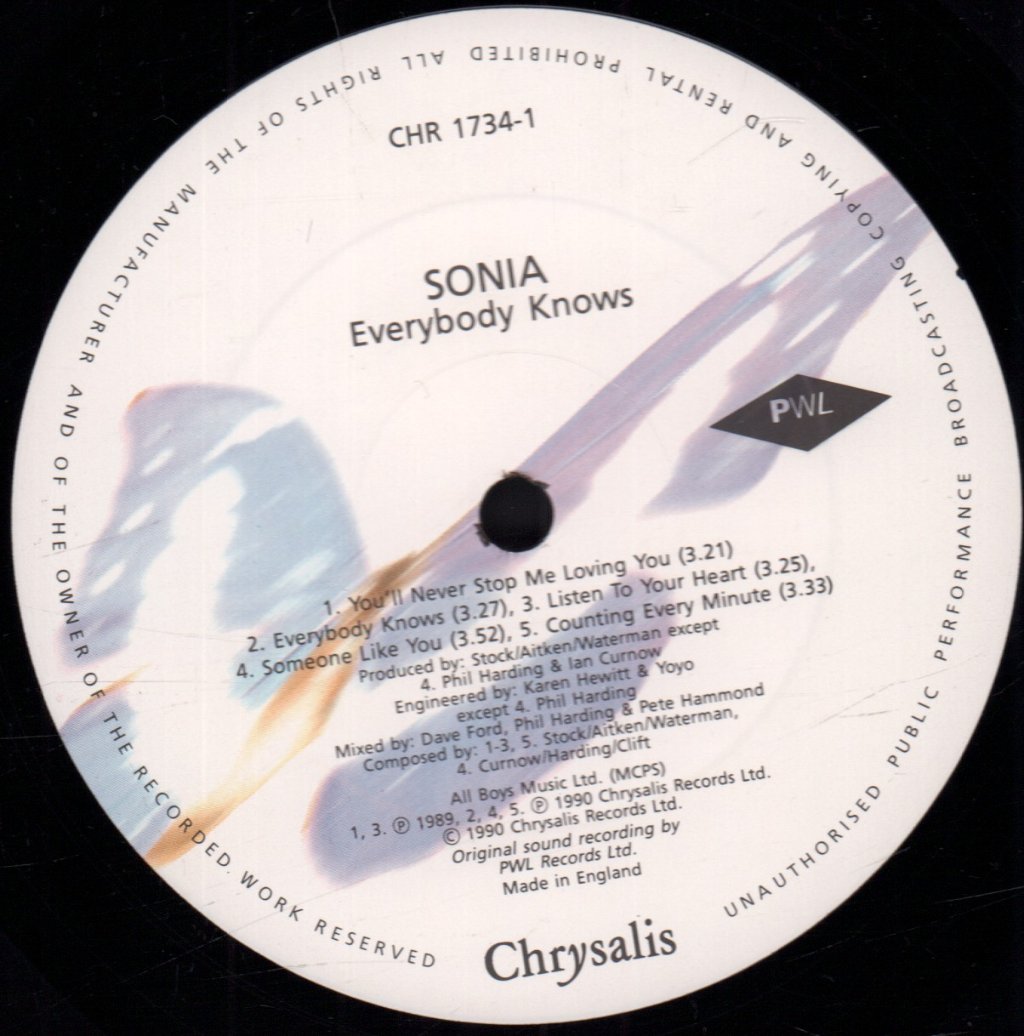 Sonia - Everybody Knows - Lp