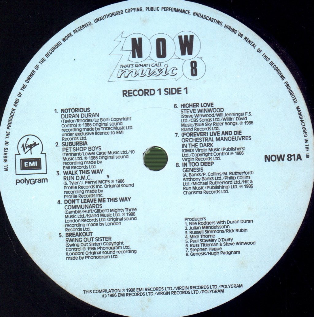 Various Artists - Now That's What I Call Music 8 - Double Lp