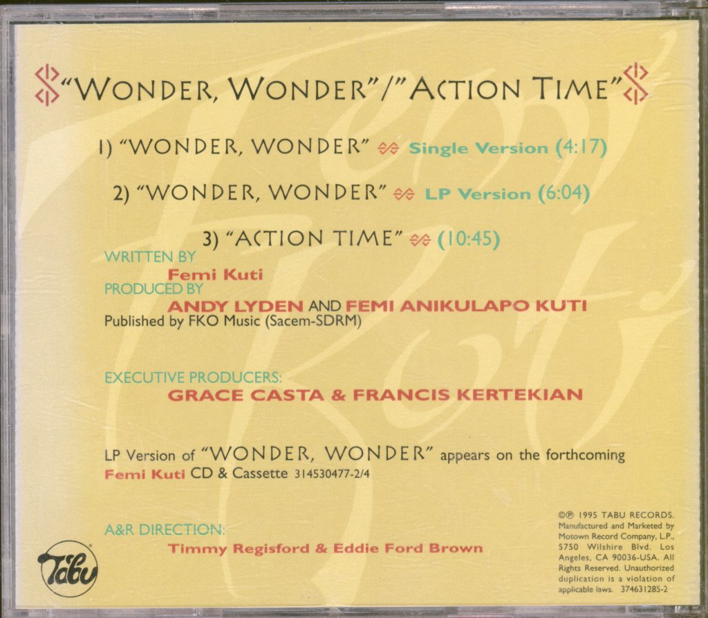 Femi Kuti - Wonder, Wonder - Cd