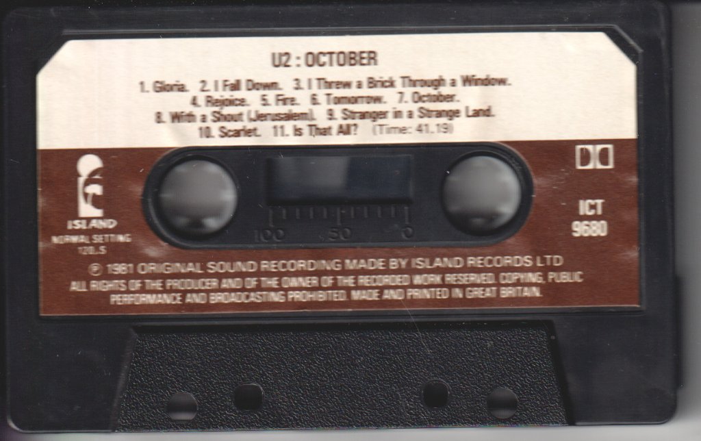U2 - October - Cassette