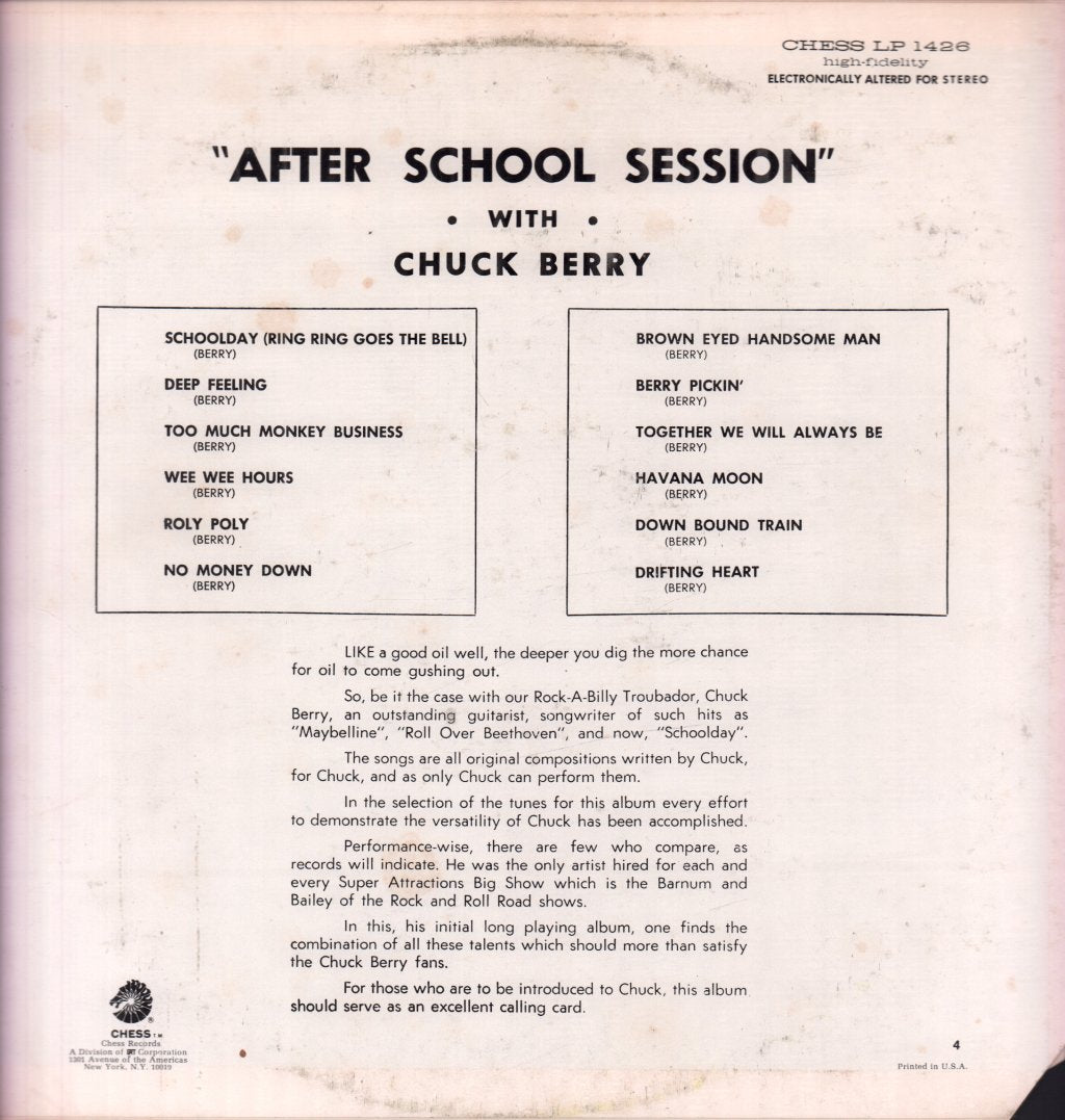 Chuck Berry - After School Session - Lp