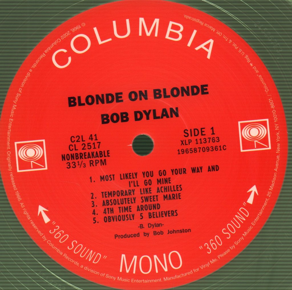 Bob Dylan - Blonde On Blonde - Double Lp