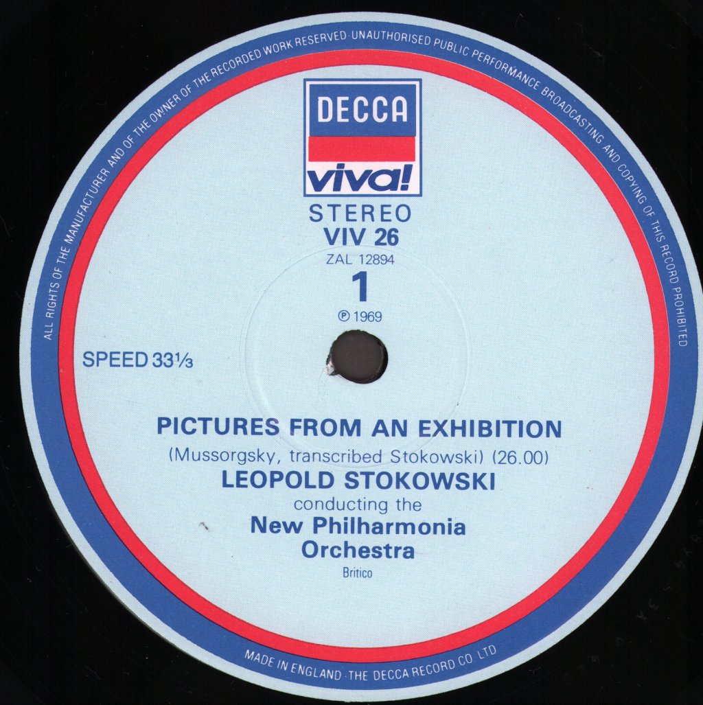 Leopold Stokowski / New Philharmonia / Royal Philharmonic - Tchaikovsky - 1812 / Mussorgsky - Pictures From An Exhibition - Lp