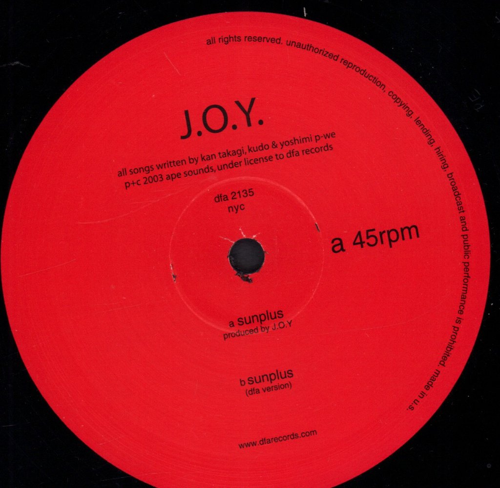 J.O.Y. - Sunplus - 12 Inch