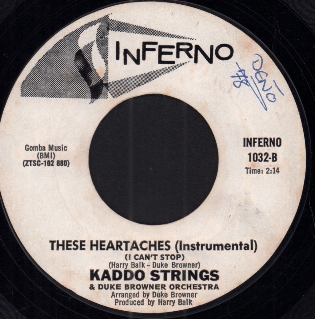 Dena Barnes & Kaddo Strings - These Heartaches - 7 Inch