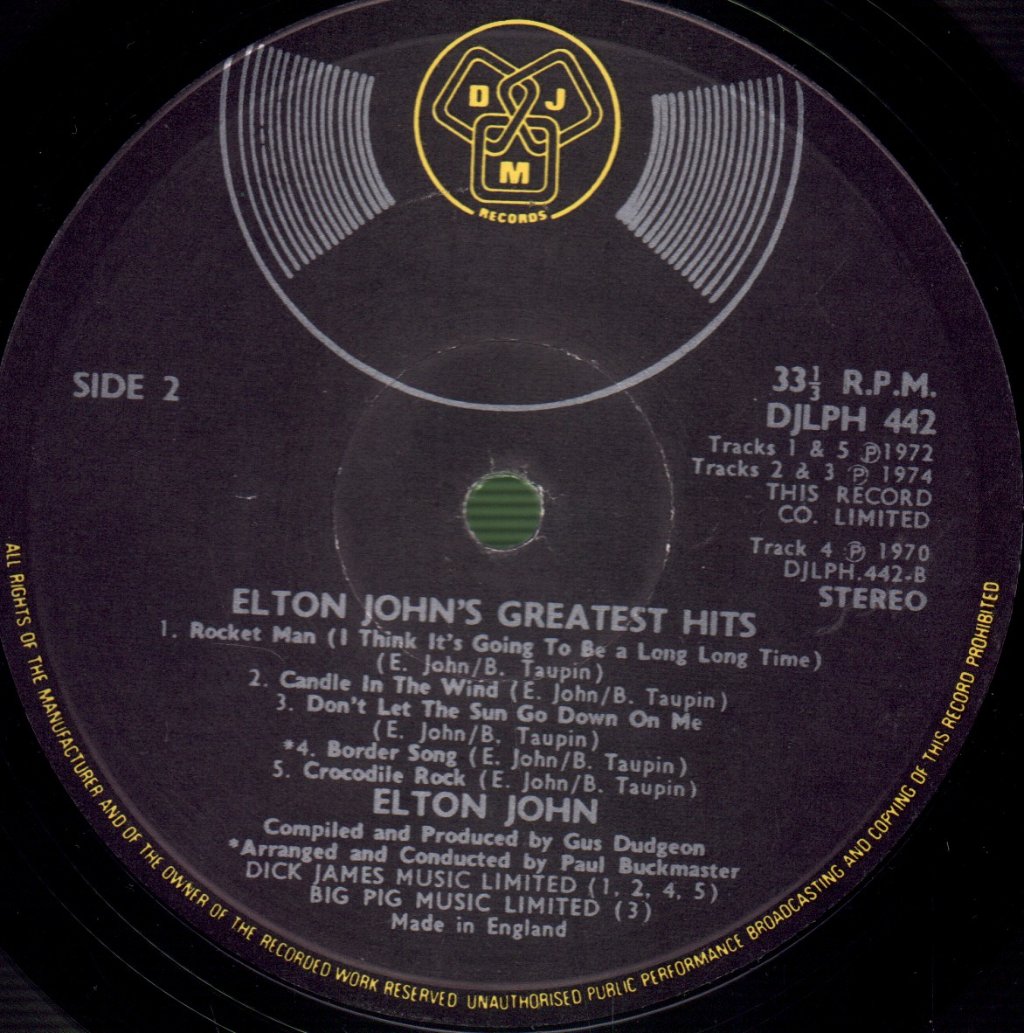 Elton John - Greatest Hits - Lp