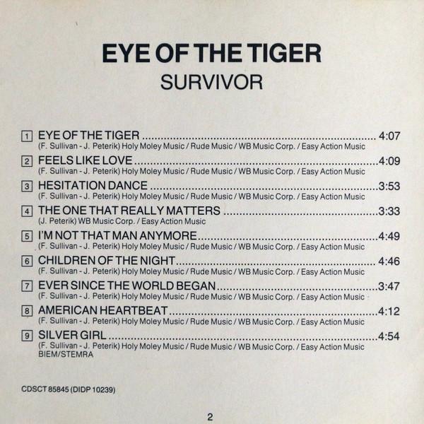 Survivor - Eye Of The Tiger - Cd