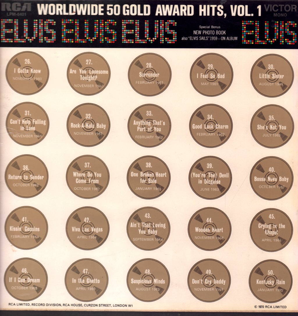 Elvis Presley - Worldwide 50 Gold Award Hits, Vol. 1 - Lp Box Set