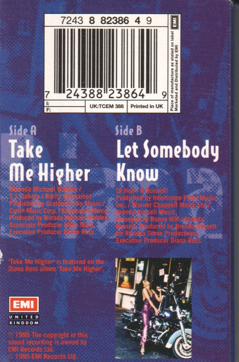 Diana Ross - Take Me Higher - Cassette