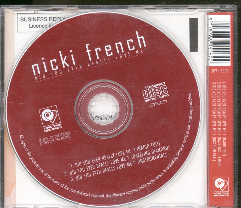 Nicki French - Did You Ever Really Love Me? - Cd