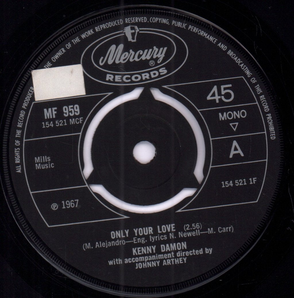 Kenny Damon - Only Your Love - 7 Inch